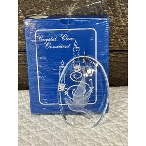 Henco Vintage Crystal Clear Ornaments Peace Dove 3 1/2"